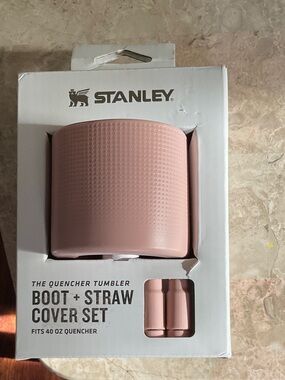 Stanley Blush Pink Boot and Straw Cover Set